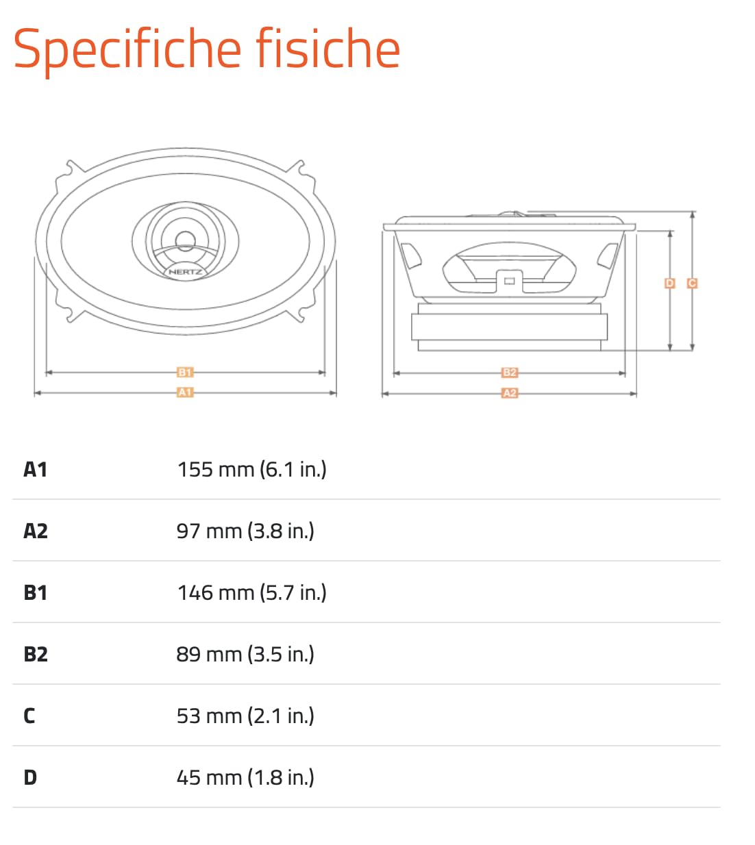 Amazon.com: HERTZ Dieci Series DCX-4603 4x6 Two-Way Coaxial